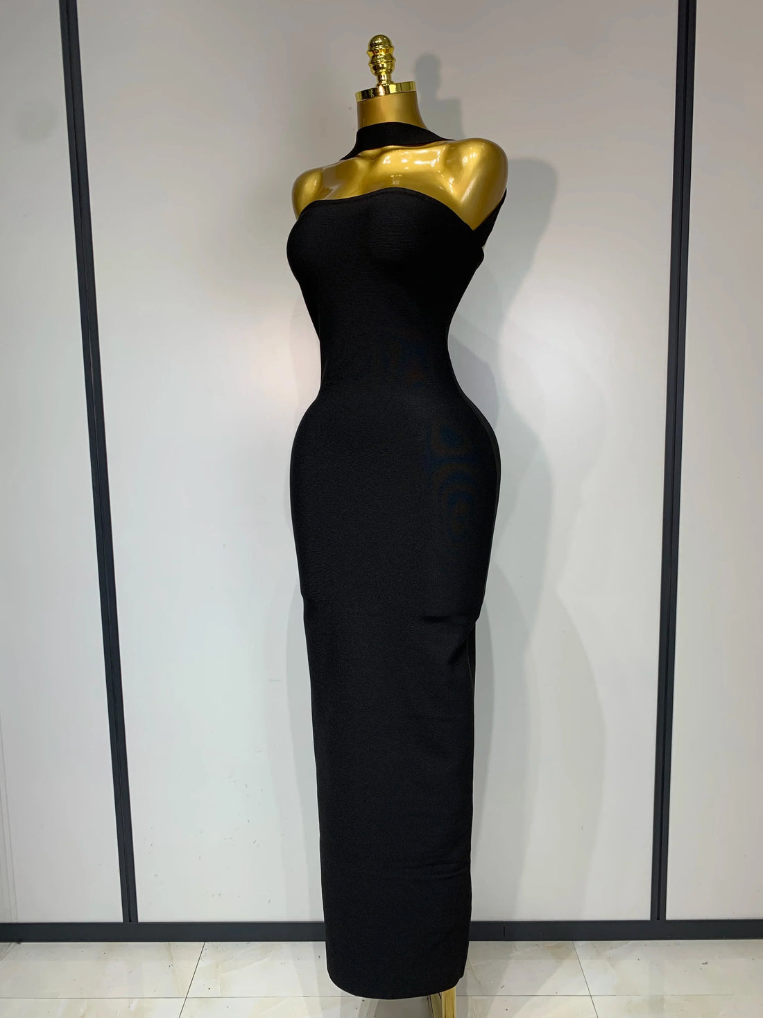 Women Sexy Backless Bodycon Bandage Dress Sleeveless Maxi Long Elegant Dresses Luxury Birthday Dress Club Party Outfit black