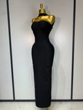 Women Sexy Backless Bodycon Bandage Dress Sleeveless Maxi Long Elegant Dresses Luxury Birthday Dress Club Party Outfit