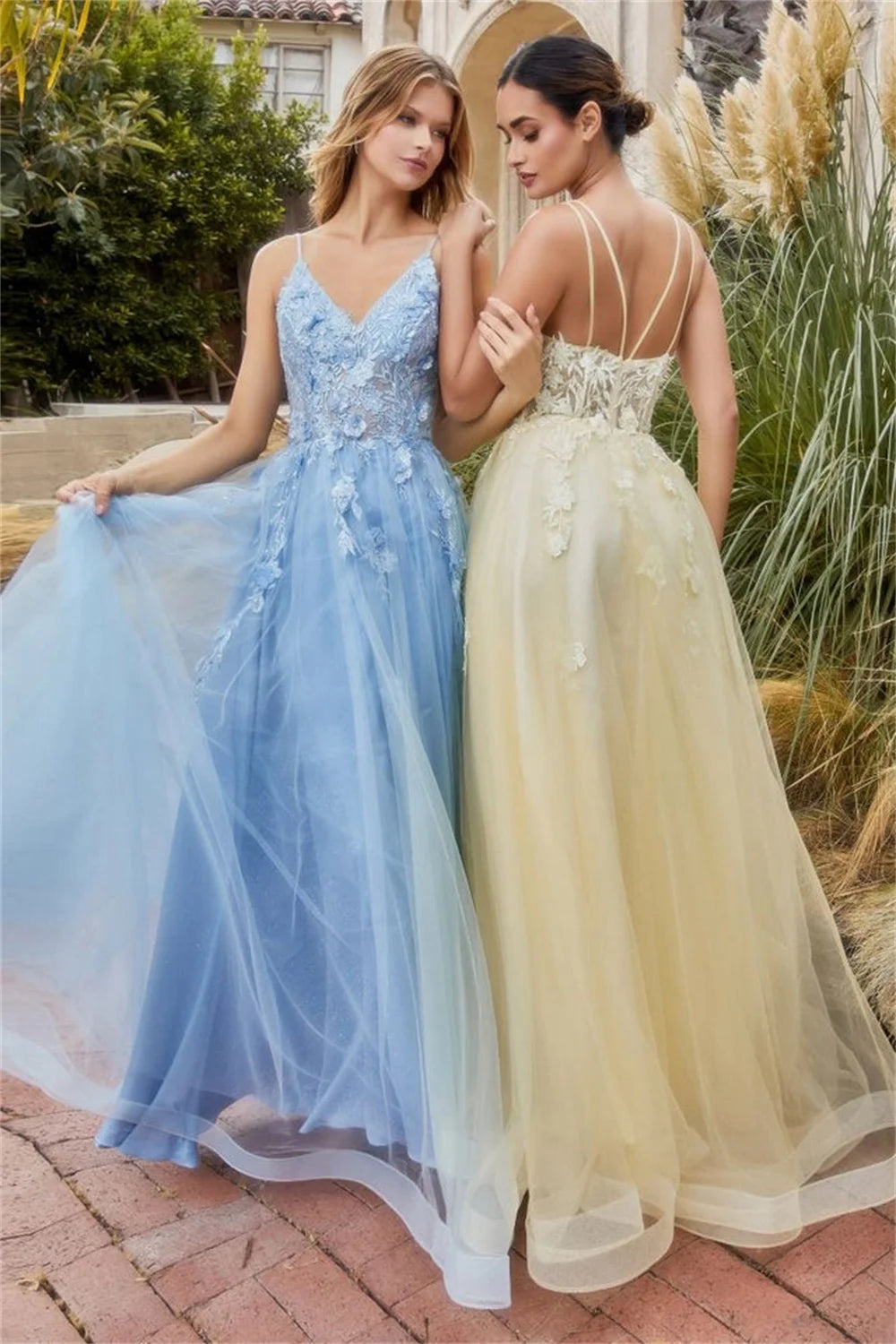 3D Lace Embroid A-line Vestidos De Noche Sexy Spaghetti Strap Prom Dress Fairy Tulle Floor Lenght فساتين السهرة