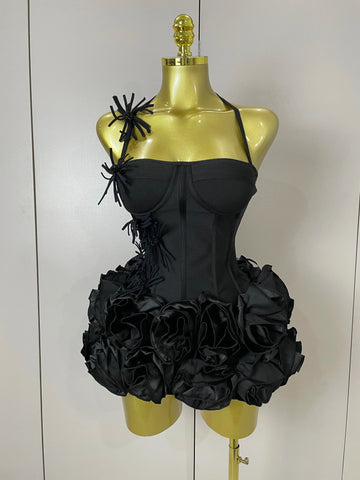 Women Sexy Halter Prom Gown Celebrity Club Two Piece Set Cocktail Elegant Fashion Luxury Birthday Party Red Black Bandage Outfit black