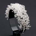 Luxury Bridal Headband For Wedding Hair Jewelry Accessories Pearl Crystal Headband For Bride Tiara Hair Piece Wedding Headdress as pic 3
