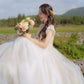 Sweetheart Custom Made Wedding Gown 웨딩드레스 Civil Tulle Short Sleeves A-Line Korea Ivory Brides Gowns Women Bridal Dresses