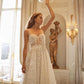 Vestidos de novia bohemios de línea A para mujer, vestido de novia bohemio con encaje y tirantes finos, vestidos de novia elegantes