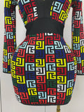 Sexy V-Neck Long Sleeve Bodycon Jacquard Short Bandage Dress Women Elegant Evening Luxury Birthday Party Cocktail Outfit