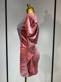 Luxury Birthday Dress Sparkly Crystals Sexy Mesh Velvet Short Dress Women Elegant Evening Party Nightclub Stage Costume