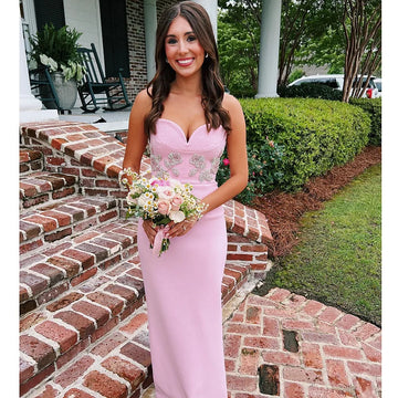 Stereoscopic Diamond Flowers Strapless Pink Ankle Lenght Bandage Dress Woman Birthday Party Vestido Celebrity Party Outfit