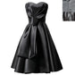 Elegant Satin Bridesmaid Dresses for Women Summer Sexy Strapless Prom Cocktail Evening Party Mini Dress Slim Formal vestido