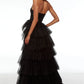 Black Lace Appliques Prom Dresses A-line فساتين السهرة Elegant Sleeveless Sexy Side High Split vestidos verano moda