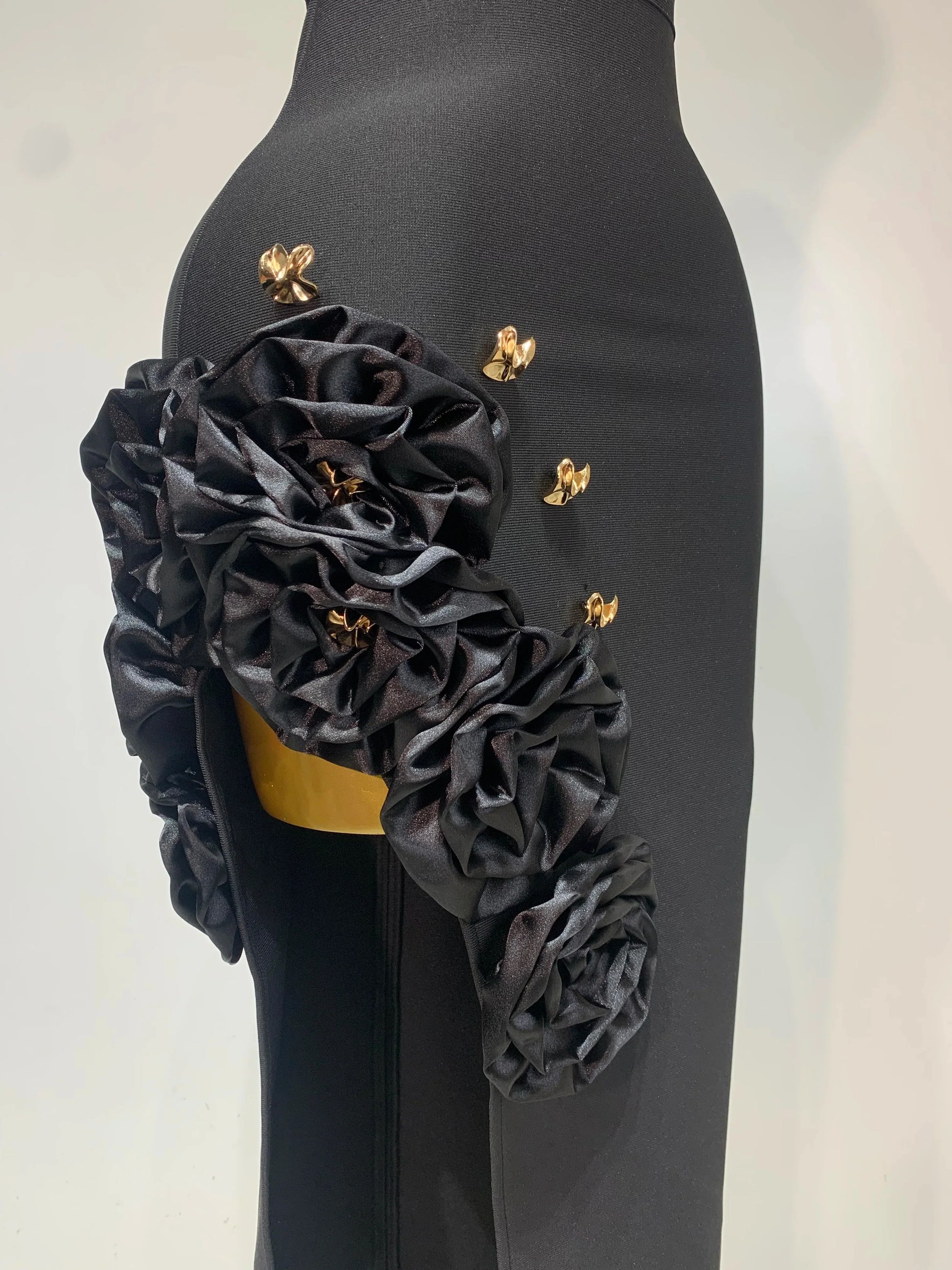 Women Fashion Celebrity Sexy Applique Black Long Bodycon Bandage Dress Elegant Evening Party Club Luxury Birthday Dresses