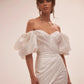 Off Shoulder Heart Shaped Neck Prom Dress Puffy Sleeves Sexy Mini Vestidos De Fiesta Elegant Shiny Sequins Party Dress