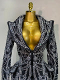 Luxury Nightclub Evening Birthday Dresses Stage Perform Outfit Sparkly Rhinestone Women's Elegant Party Sexy Dress