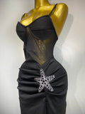 Sexy Long Dress Starfish Decoration Bandage Dress Women Elegant Style Fashion Evenig Party Luxury Birthday Prom Gowns