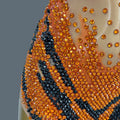 Luxury Birthday Party Outfit Rhinestones Leotard Dancer Costume Bodysuit for Women Crystal Evening Dress Stage Show Wear Huniu