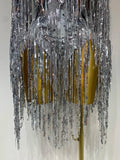 Sparkly Sequin Tassels Long Sleeve Silver Bodysuit Bar Women Singer Show Costume Celebrate Outfit Evening Dance Stage Outfit