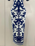 Sexy Short Sleeve Jacquard Blue Bandage Bodycon Long Dress Women Celebrity Elegant Evening Club Party Luxury Dresses