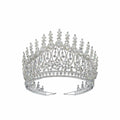 Baroque Queen Crowns For Women Crystal Zircon Big Bridal Tiara Crown For Wedding Pageant Miss Universe Diadem Bride Headpiece as picture 4