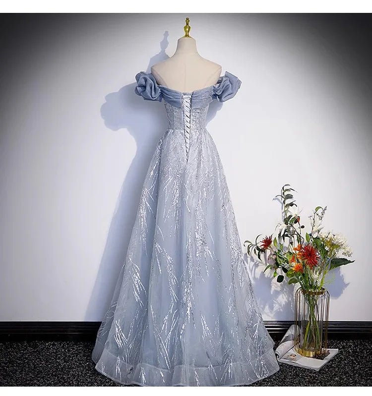 Robe de mariée Maxi à manches bouffantes, tenue longue élégante pour soirée de bal, robes d'été pour femmes, Style Hepburn