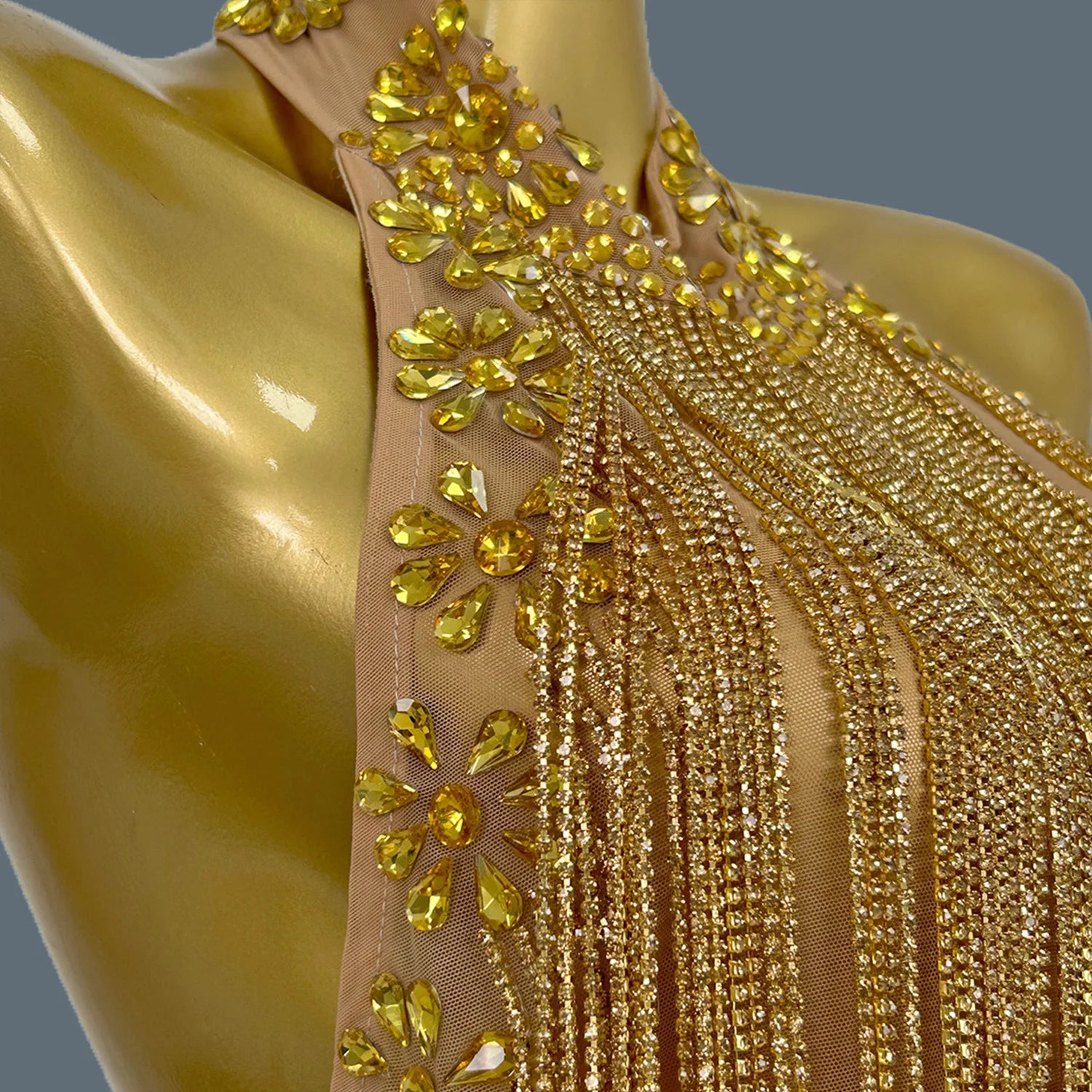 Latin Dance Gold Fringe Dress for Women Rumba Chacha Tango Practice Clothes Adult Children Latin Dancing Wear Outfit Tiaogao