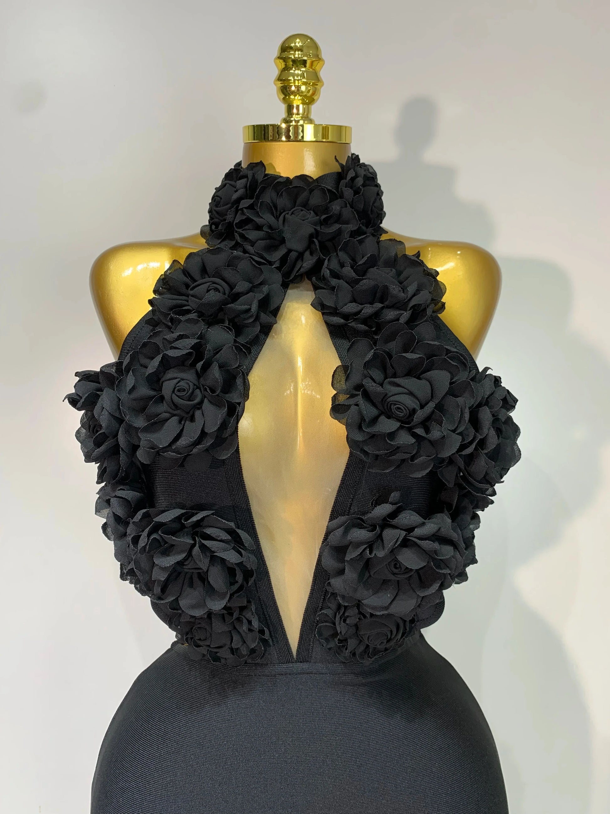 Women Sexy Halter Hollow Out Flowers Bodycon Bandage Dress Red Backless Celebirty Elegant Party Luxury Birthday Wedding Dresses