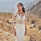 Mermaid Wedding Dresses Sexy Lace Backless Bridal Gowns With Long Sleeves Boho Wedding Dress vestido de noiva