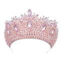 Baroque Wedding Crowns For Pageant Miss Universe Big Crystal Bridal Tiara Crown For Wedding Bride Diadem Hair Jewelry Headdress as picture 4