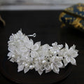 Princess Wedding Crowns For Bride Hair Accessories Flower Pearl Bridal Tiara Crown For Women Party Prom Wedding Hair Headdress