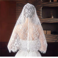 Lace Mantilla Veil For Church Spanish Head Covering Scarf Shawl White Black Muslim Bridal Veil For Wedding Chapel Catholic Veils