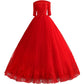 Red Wedding Dresses Elegant Boat Neck Vestido De Noiva Classic Lace Ball Gown Off The Plus Size Robe De Mariee