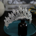 Bridal Tiaras Hair Accessories Luxury Full Zircon Wedding Crowns Diadem Headdress Baroque Brides Party Tiara Crown For Women as pic 1