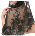 Lace Church Veils For Women Muslim Head Covering Scarf Shawl Spanish Style Mantilla Veil White Black Bridal Veil For Wedding