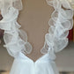 White V-neck Prom Dresses Tulle A-line vestidos de noche Elegant Sleeveless Floor-Length Backless Formal Evening