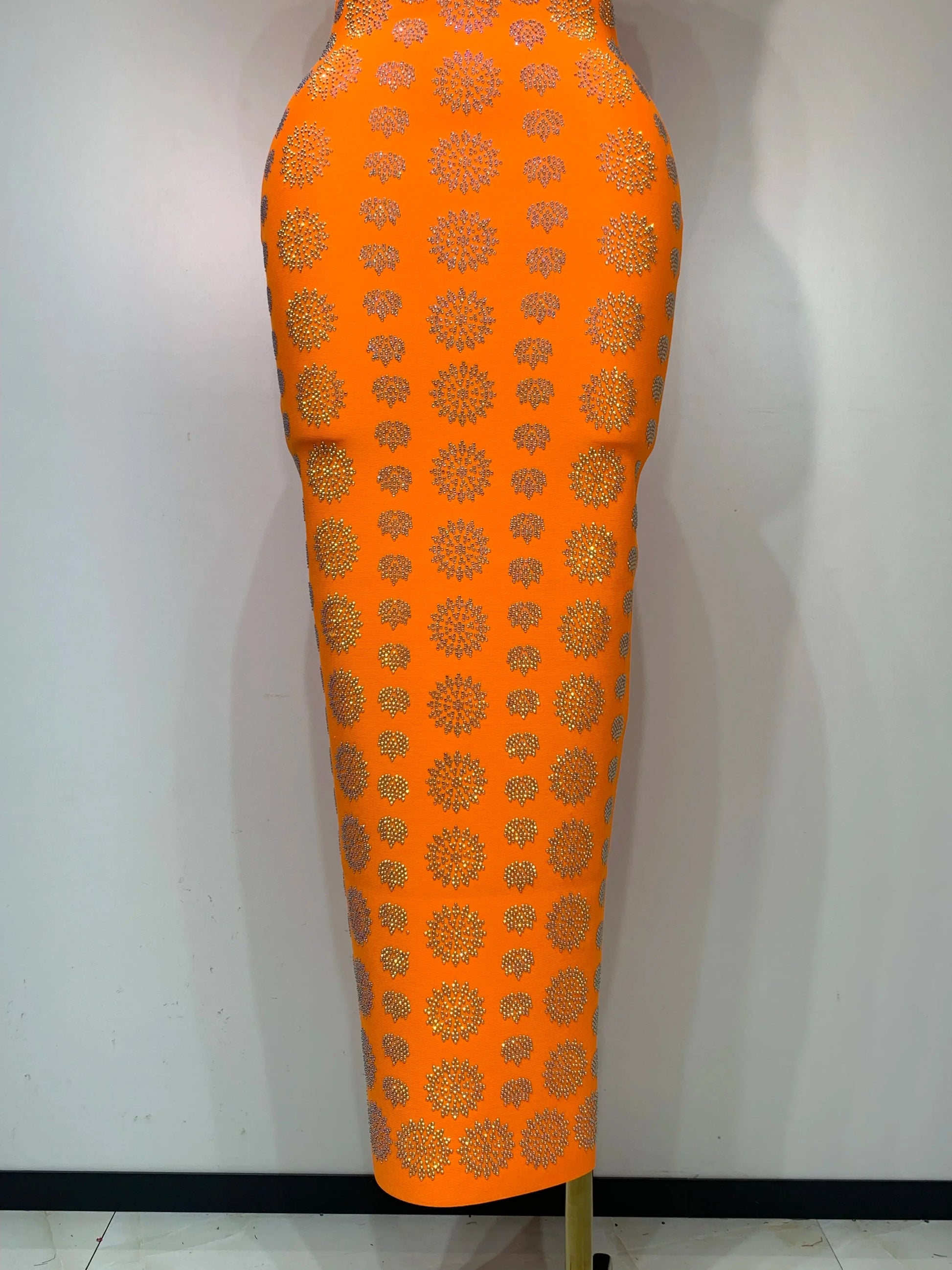 Sparkling Diamonds Sleeveless Strech Bandage Dress Elegant Woman Evening Party Wedding Guest Luxury Birthday Dress