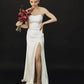 Simple Soft Satin Sheath Wedding Dresses Side Slit Custom Made 2025 Vestido De Novial