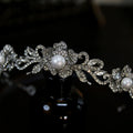 Crystal Tiaras And Crowns For Wedding Bride Headpiece Pearl Bridal Headbands Tiaras For Women Girl 15 Years Party Prom Headdress