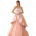 Cute A Line Evening Dresses Sleeveless Prom Gowns Strapless Princess Beaded Customized Party Vestidos De Noche