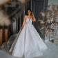 Plus Size Wedding Dresses For Woman Strapless A-Line Sleeveless Lace Appliques Bride Gown Sweep Train Vestido Custom Made