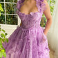 Purple Prom Dresses Lace Embroidery Tulle فساتين السهرة Elegant Sleeveless 3D Butterfly Floor-Length vestidos verano moda