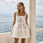 A-Line Short Wedding Dresses Square Collar Sleeveless Lace Brides Party Gowns for Women Sexy Bridals Cocktail Dress
