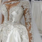 White A line Plus Size Crystals Sexy High Split sparkly One Shoulde Beach garden luxury Romantic bride Custom Wedding Dress