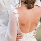 Strand Boho Square Kragen Mini Brautkleider Spitzen Applikationen kurzer Braut Kleid Rückenlose Puffärmel Schönes Brautkleid