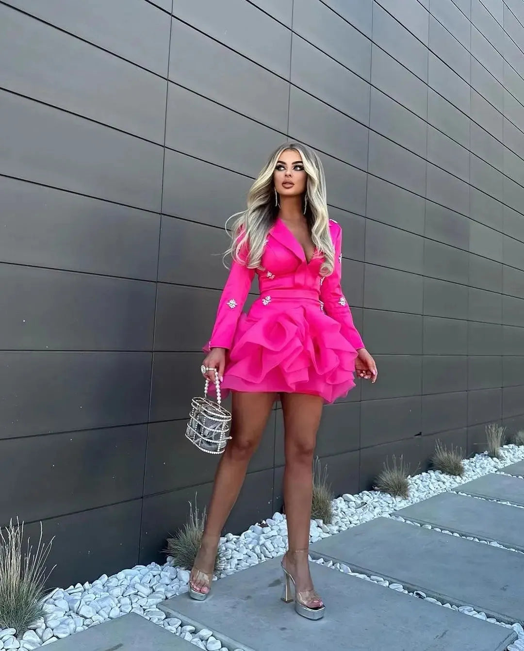 light pink colour dress A Line Spaghetti Straps 3D Flowers Prom Dresses PL440 Light pink lace off shoulder lonng prom dress Street Style Pink Chick Dresses