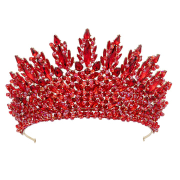 Baroque Women's Crowns For Wedding Headdress Queen Crystal Bridal Tiara Crown For Pageant Diadem Party Prom Bride Hair Jewelry as picture 3
