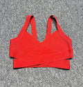 Casual Women'S Ultra Short Bandage Vest Spaghetti Strap Sleeveless Hollow Out Solid Color Backless Top Women'S Sports Vest Red