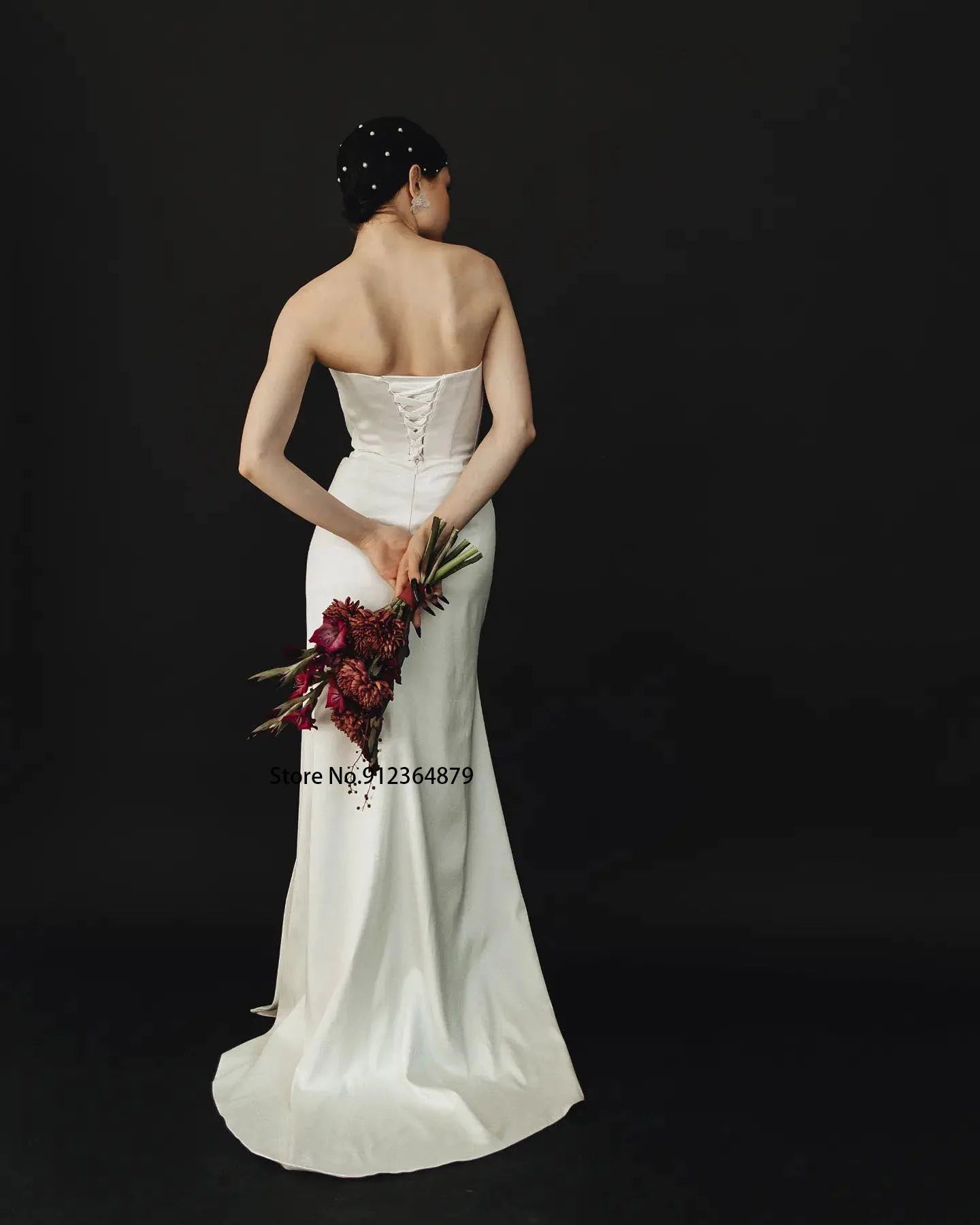 Robe De mariée fourreau en Satin doux Simple, fente latérale, sur mesure, 2025