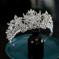 Luxury Wedding Crowns Tiaras For Bride Headdress Crystal Princess Queen Crowns For Women Pageant Wedding Hair Jewelry Headwear Gold-color
