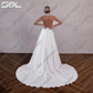 SOL Simple Detachable Sweep Train Halter Sleeveless Wedding Dress BOHO Backless Mermaid Bridal Gowns Sexy Custom Made