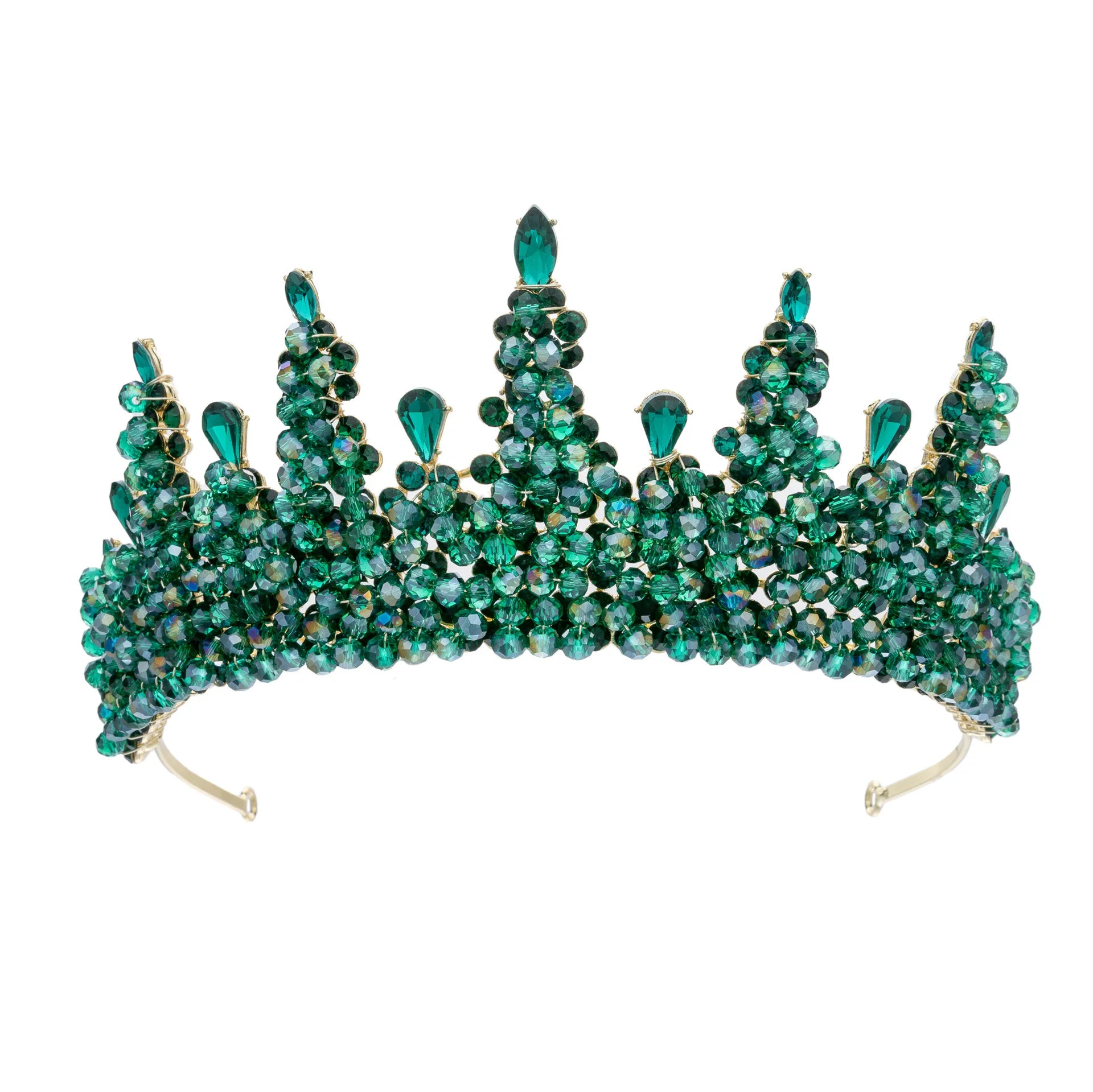 Baroque Queen Crowns For Women Crystal Princess Bridal Tiara Crown For Wedding Headpiece Paganrt Diadem Party Prom Hair Jewelry as picture 2