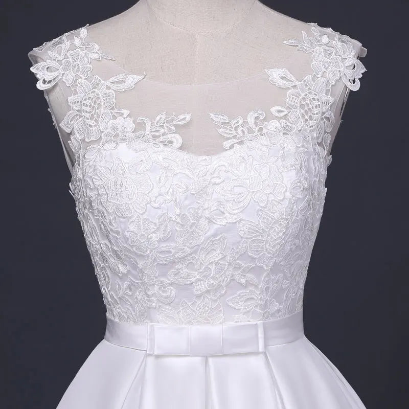 Robe de mariée en Satin blanc, élégante, en dentelle brodée, robes de soirée formelles d'été pour femmes, Sexy, dos nu, longue robe de soirée de mariage