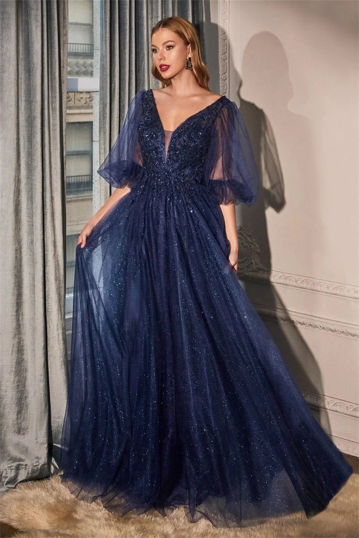 Elegant Party Dresses for Women Luxury Evening Dress Elegant Long Wedding Guest Dress Dresses Robe Prom Customized Navy Blue