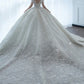 D120 Princess Sexy Luxury Crystal Beaded Wedding Dress Puff Tulle White Wedding Gown Simple Bride Dress Women